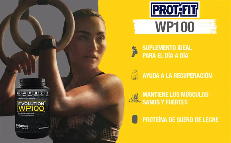 EVOLUTION WP100 (Oferta promocional) Proteína de Suero de Leche Sin Azúcar, Sin Gluten, Sabor Chocolate (Suplemento alimenticio más vendido) | ProtFit.com