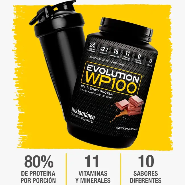 EVOLUTION WP100 Proteína de Suero de Leche Sin Azúcar, Sin Gluten, Sabor Chocolate (Suplemento alimenticio más vendido) (etiqueta limpia 2) | ProtFit.com
