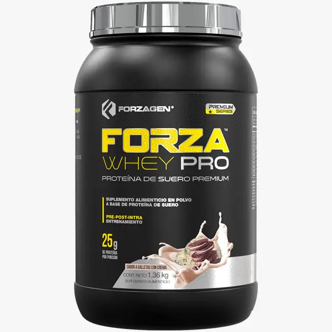 Forza Whey Pro Forzagen Proteína de suero premium sabor galleta y crema (etiqueta limpia 1) | ProtFit.com