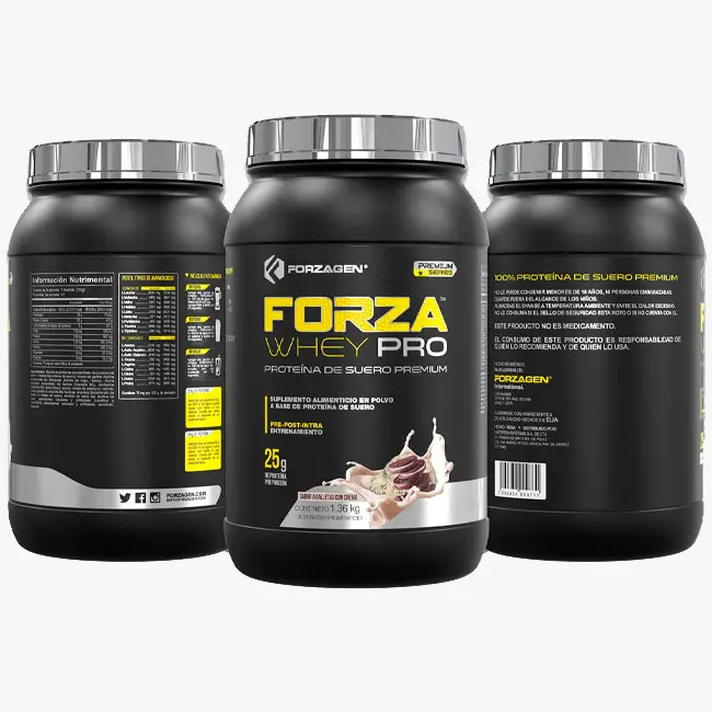 Forza Whey Pro Forzagen Proteína de suero premium sabor galleta y crema (etiqueta limpia 5) | ProtFit.com