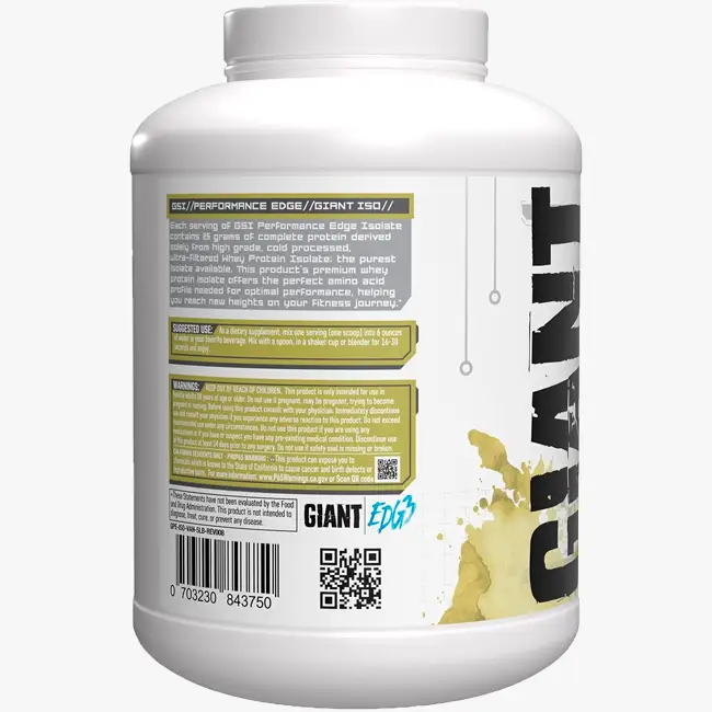 Giant Sports Performance Series 100% Whey Isolate (Vainilla) (etiqueta limpia 2) | ProtFit.com