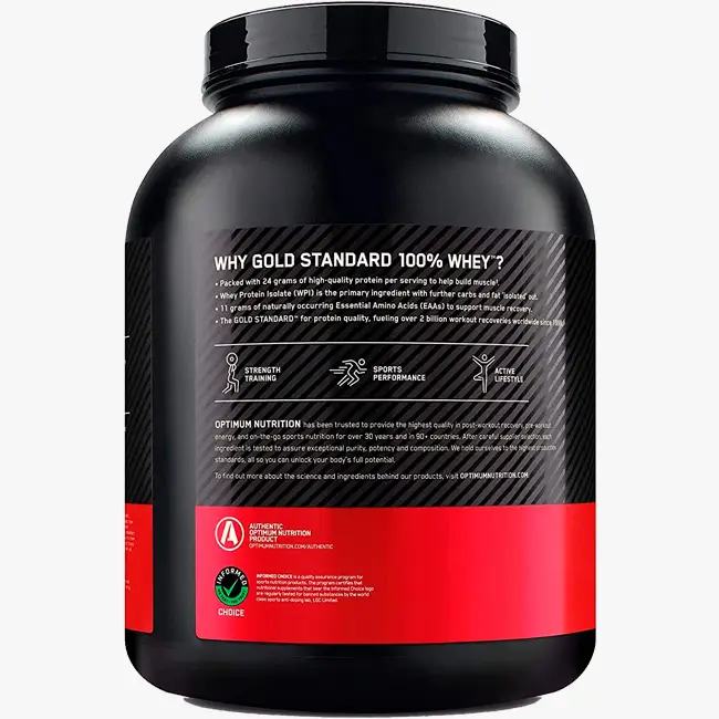 Optimum Nutrition Gold Standard Whey (Proteína de Chocolate de Suero de Leche en Polvo) (etiqueta limpia img 2) | ProtFit.com