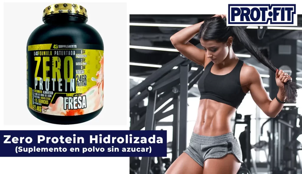 Zero Proteín (Proteína Zero) Suplemento en polvo (sabor Fresa) sin azúcar, cero carbohidratos | ProtFit.com