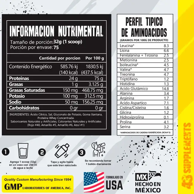 Zero Protein (Ptoteína Zero) Hidrolizada (Sabor Fresa) (etiqueta limpia 4) sin azúcar, cero carbohidratos | ProtFit.com